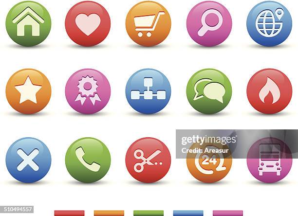 online store icons | satin series - buy online pick up in store stock illustrations