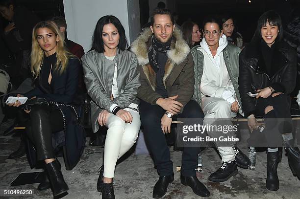 Model Kenya Kinski-Jones, DJ Leigh Lezark, writer Derek Blasberg, Gavin Brown's Enterprise Director Lucy Chadwick, and Eva Chen attend the rag & bone...