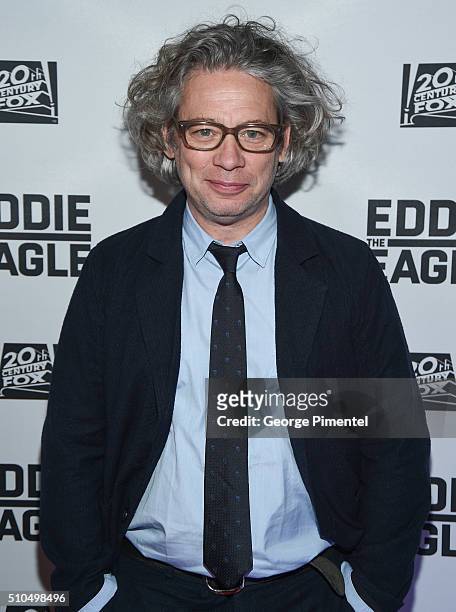 Director Dexter Fletcher attends "Eddie The Eagle" Premiere held at Scotiabank Theatre on February 15, 2016 in Toronto, Canada.