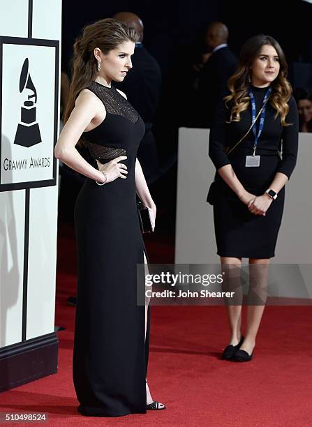 Actress/singer Anna Kendrick attends The 58th GRAMMY Awards at Staples Center on February 15, 2016 in Los Angeles, California.