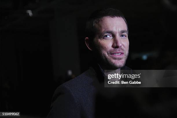 Fashion designer David Neville of Rag and Bone speaks backstage at the rag & bone Fall 2016 fashion show during New York Fashion Week on February 15,...