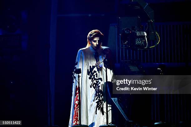 Recording artist Lady Gaga performs onstage during The 58th GRAMMY Awards at Staples Center on February 15, 2016 in Los Angeles, California.