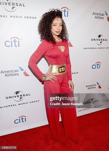 Singer-songwriter Mya attends Universal Music Group 2016 Grammy After Party presented by American Airlines and Citi at The Theatre at Ace Hotel...