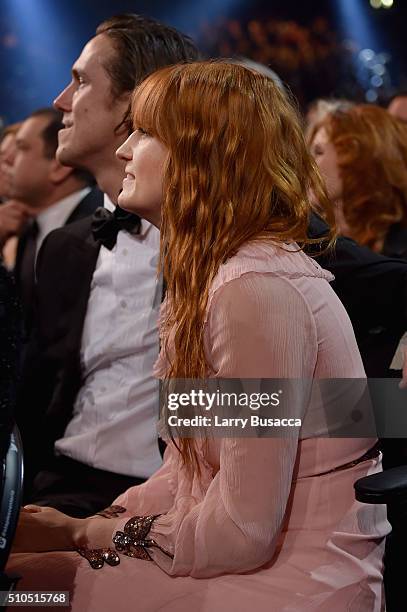 Singer Florence Welch attends The 58th GRAMMY Awards at Staples Center on February 15, 2016 in Los Angeles, California.