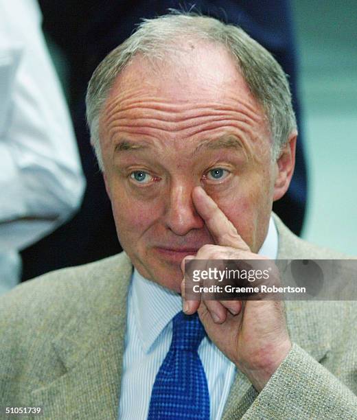 Ken Livingstone attends the "A woman's right to choose" conference on July 12, 2004 in London. The conference, organised by Muslim Women Society and...
