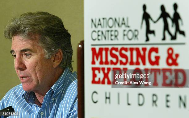 John Walsh, host of TV show 'America's Most Wanted' and co-founder of the National Center for Missing & Exploited Children , speaks during a news...