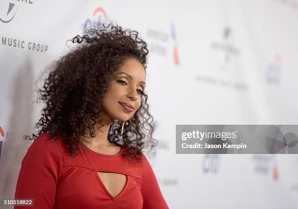 Singer-songwriter Mya attends Universal Music Group 2016 Grammy After Party presented by American Airlines and Citi at The Theatre at Ace Hotel...