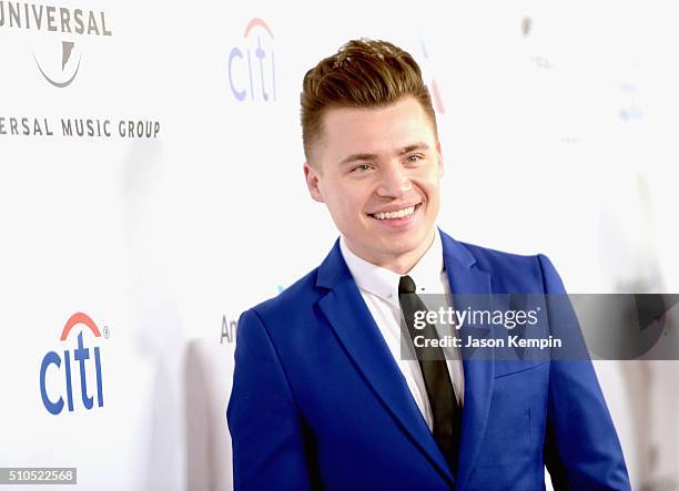Singer-songwriter Shawn Hook attends Universal Music Group 2016 Grammy After Party presented by American Airlines and Citi at The Theatre at Ace...