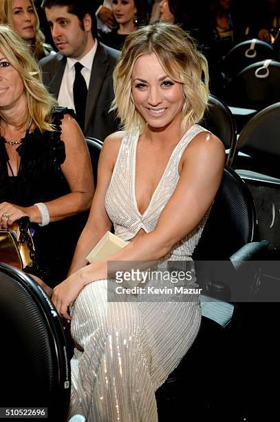 Actress Kaley Cuoco attends The 58th GRAMMY Awards at Staples Center on February 15, 2016 in Los Angeles, California.