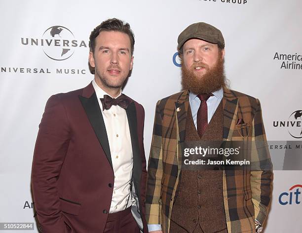 Musicians T.J. Osborne and John Osborne of Brothers Osborne attend Universal Music Group 2016 Grammy After Party presented by American Airlines and...