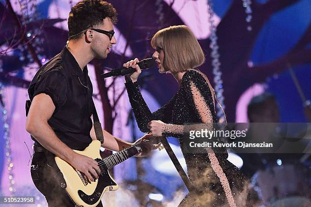 Musician Taylor Swift performs onstage during The 58th GRAMMY Awards at Staples Center on February 15, 2016 in Los Angeles, California.
