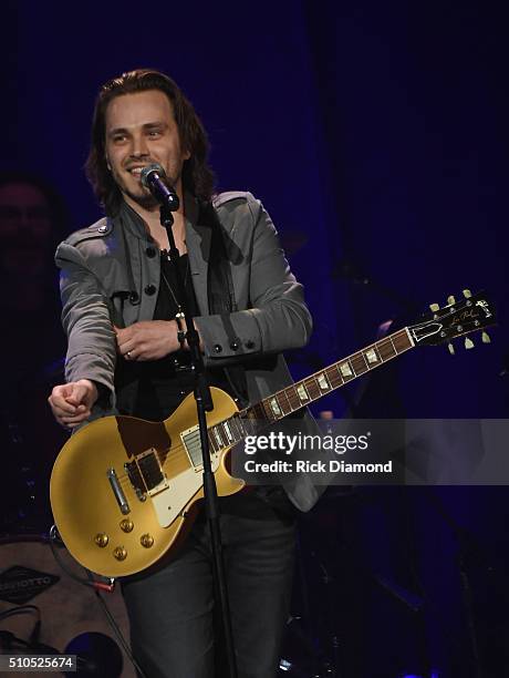 Jonathan Jackson performs during "Nashville for Africa" a benefit for the African Children's Choir at the Ryman Auditorium on February 15, 2016 in...