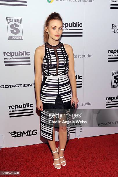 Actress Holland Roden attends the Republic Records Grammy Celebration presented by Chromecast Audio at Hyde Sunset Kitchen & Cocktail on February 15,...