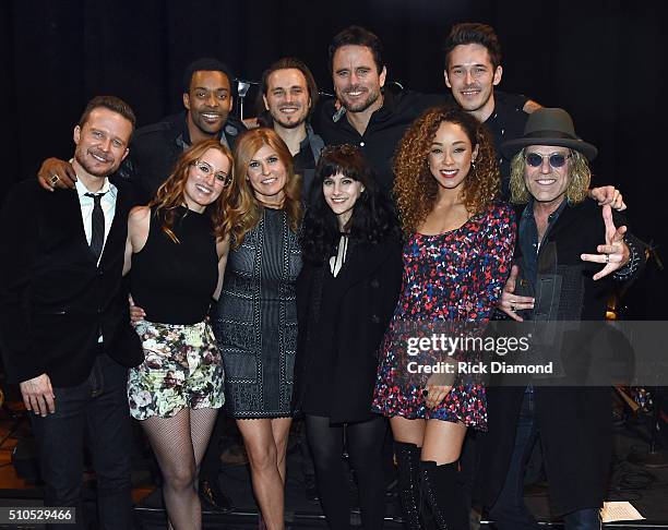 Will Chase , Singer/Songwriter Ingrid Michaelson, Connie Britton, Aubrey Peeples and Chaley Rose with Big Kenny . BACK ROW: Singer/Songwriter Damien...
