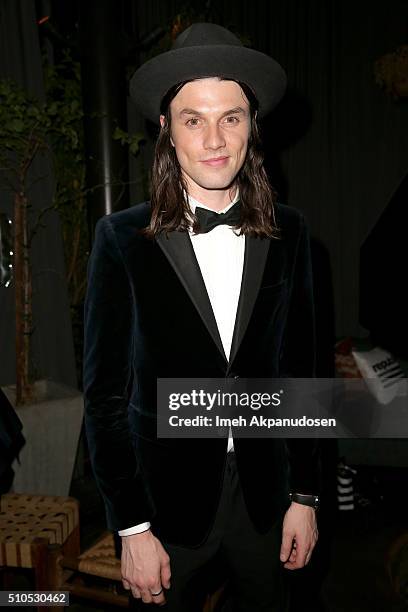 Recording artist James Bay attends the Republic Records Grammy Celebration presented by Chromecast Audio at Hyde Sunset Kitchen & Cocktail on...