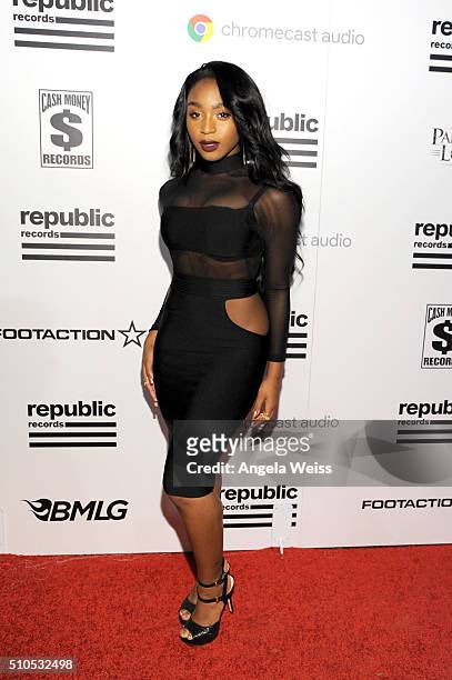 Singer Normani Kordei attends the Republic Records Grammy Celebration presented by Chromecast Audio at Hyde Sunset Kitchen & Cocktail on February 15,...