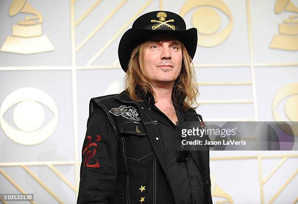 Paul Inder poses in the press room at the The 58th GRAMMY Awards at Staples Center on February 15, 2016 in Los Angeles, California.
