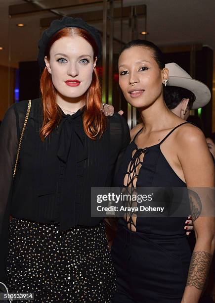 Singers Caroline Hjelt and Aino Jawo of Icona Pop attend Warner Music Group's annual Grammy celebration at Milk Studios Los Angeles on February 15,...