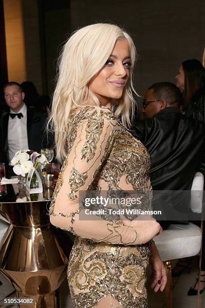 Singer Bebe Rexha attends Warner Music Group's annual Grammy celebration at Milk Studios Los Angeles on February 15, 2016 in Los Angeles, California.