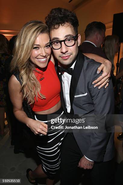 Recording artists Rachel Platten and Jack Antonoff attend Sony Music Entertainment 2016 Post-Grammy Reception at Hotel Bel Air on February 15, 2016...