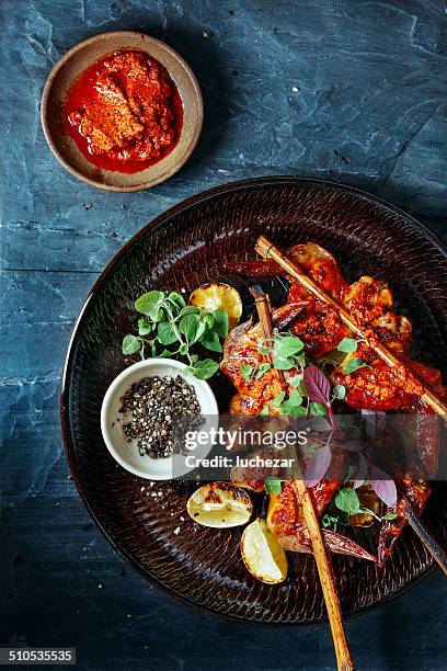 roasted chicken wings - black pepper stock pictures, royalty-free photos & images