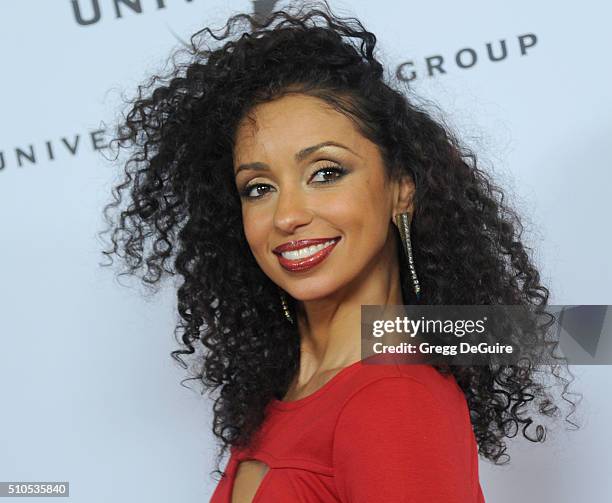 Singer Mya arrives at Universal Music Group's 2016 GRAMMY After Party at The Theatre At The Ace Hotel on February 15, 2016 in Los Angeles, California.