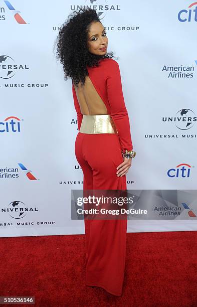 Singer Mya arrives at Universal Music Group's 2016 GRAMMY After Party at The Theatre At The Ace Hotel on February 15, 2016 in Los Angeles, California.