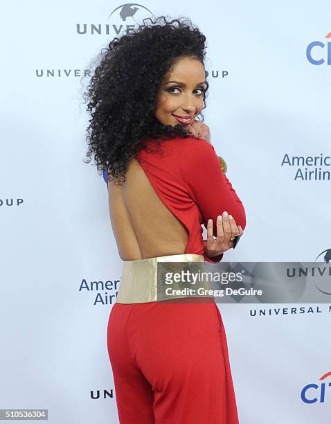 Singer Mya arrives at Universal Music Group's 2016 GRAMMY After Party at The Theatre At The Ace Hotel on February 15, 2016 in Los Angeles, California.