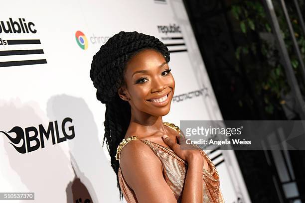 Recording artist Bandy attends the Republic Records Grammy Celebration presented by Chromecast Audio at Hyde Sunset Kitchen & Cocktail on February...