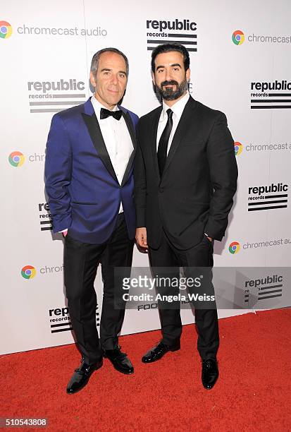 Of Republic Records Monte Lipman and Ayman Hariri attend the Republic Records Grammy Celebration presented by Chromecast Audio at Hyde Sunset Kitchen...