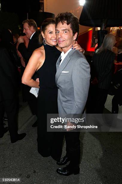 Personality Daisy Fuentes and musician Richard Marx attend the Republic Records Grammy Celebration presented by Chromecast Audio at Hyde Sunset...