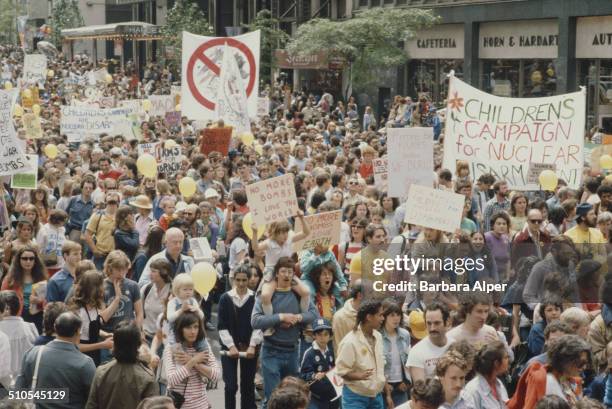 An anti-nuclear rally in New York City, 12th June 1982.