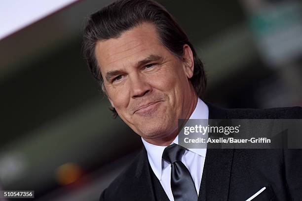 Actor Josh Brolin arrives at the premiere of Universal Pictures' 'Hail, Caesar!' at Regency Village Theatre on February 1, 2016 in Westwood,...