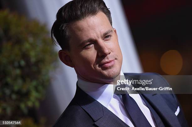 Actor Channing Tatum arrives at the premiere of Universal Pictures' 'Hail, Caesar!' at Regency Village Theatre on February 1, 2016 in Westwood,...