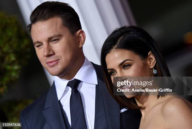 Actors Channing Tatum and Jenna Dewan-Tatum arrive at the premiere of Universal Pictures' 'Hail, Caesar!' at Regency Village Theatre on February 1,...