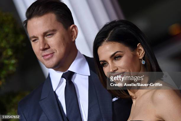 Actors Channing Tatum and Jenna Dewan-Tatum arrive at the premiere of Universal Pictures' 'Hail, Caesar!' at Regency Village Theatre on February 1,...