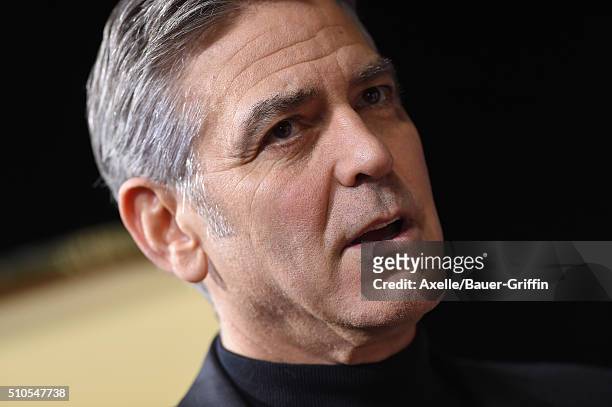 Actor George Clooney arrives at the premiere of Universal Pictures' 'Hail, Caesar!' at Regency Village Theatre on February 1, 2016 in Westwood,...