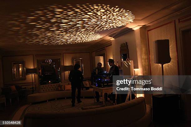 General view of the atmosphere during the Absolut Elyx Hosts Mark Ronson's Grammy's Afterparty at Elyx House Los Angeles on February 15, 2016 in Los...