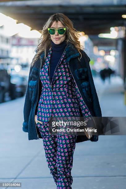 Martha Graeff seen outside Diane von Furstenberg during New York Fashion Week: Women's Fall/Winter 2016 on February 14, 2016 in New York City.
