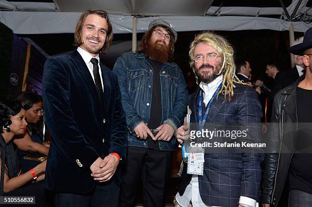 Ron Peterson, Zac Cockrell and Shawn Everett attend Red Light Management 2016 Grammy After Party Presented By Citi at Mondrian Hotel on February 15,...