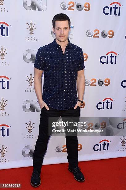 Actor Nick Jandl arrives at the GRAMMY Viewing Party hosted by Citi and OK! TV at The Grove on February 15, 2016 in Los Angeles, California.