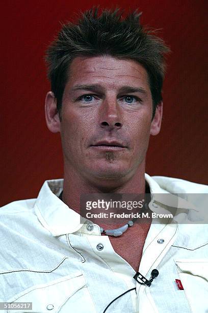 Design Team Leader/Carpenter Ty Pennington of "Extreme Makeover: Home Edition" speak with the press at the ABC Summer TCA Press Tour - Day 2 at the...