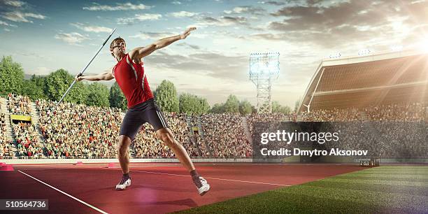 javelin thrower - speerwurf stock-fotos und bilder