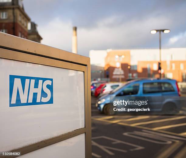nhs hospital sign - nhs stock pictures, royalty-free photos & images