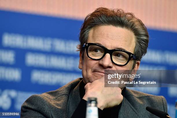 Actor Colin Firth attends the 'Genius' press conference during the 66th Berlinale International Film Festival Berlin at Grand Hyatt Hotel on February...