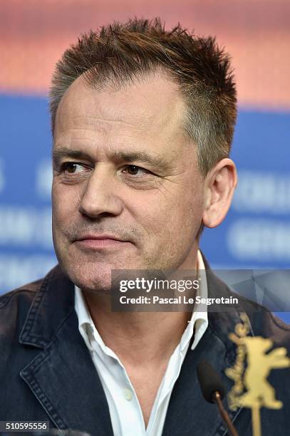 Director Michael Grandage attends the 'Genius' press conference during the 66th Berlinale International Film Festival Berlin at Grand Hyatt Hotel on...