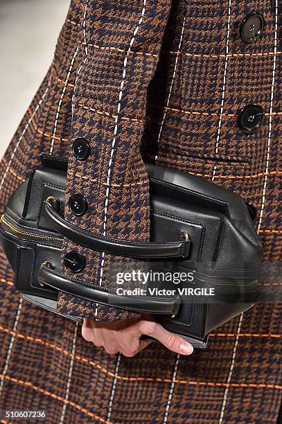 Model walks the runway at the Victoria Beckham Fall/Winter 2016 fashion show during New York Fashion Week on February 14, 2016 in New York City.