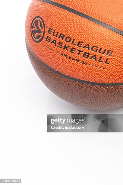 euroleague basketball - official ball stock pictures, royalty-free photos & images
