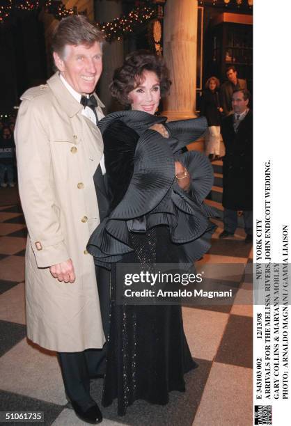 New York City Arrivals For The Melissa Rivers, John Endicott Wedding. Gary Collins & Maryann Mobley