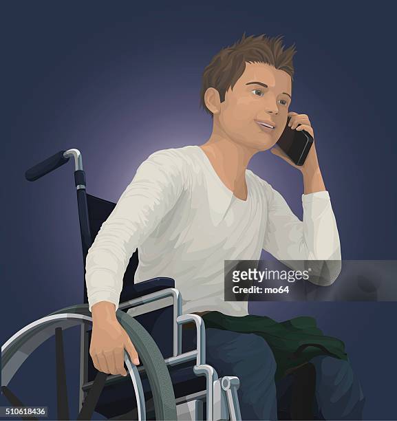 teen in wheelchair - paraplegic stock illustrations